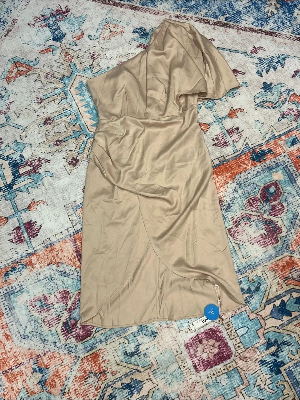 One-Shoulder Champagne Women’s Dress